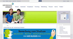 Desktop Screenshot of hs-ansbach.de