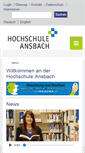 Mobile Screenshot of hs-ansbach.de