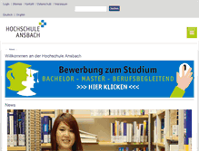 Tablet Screenshot of hs-ansbach.de
